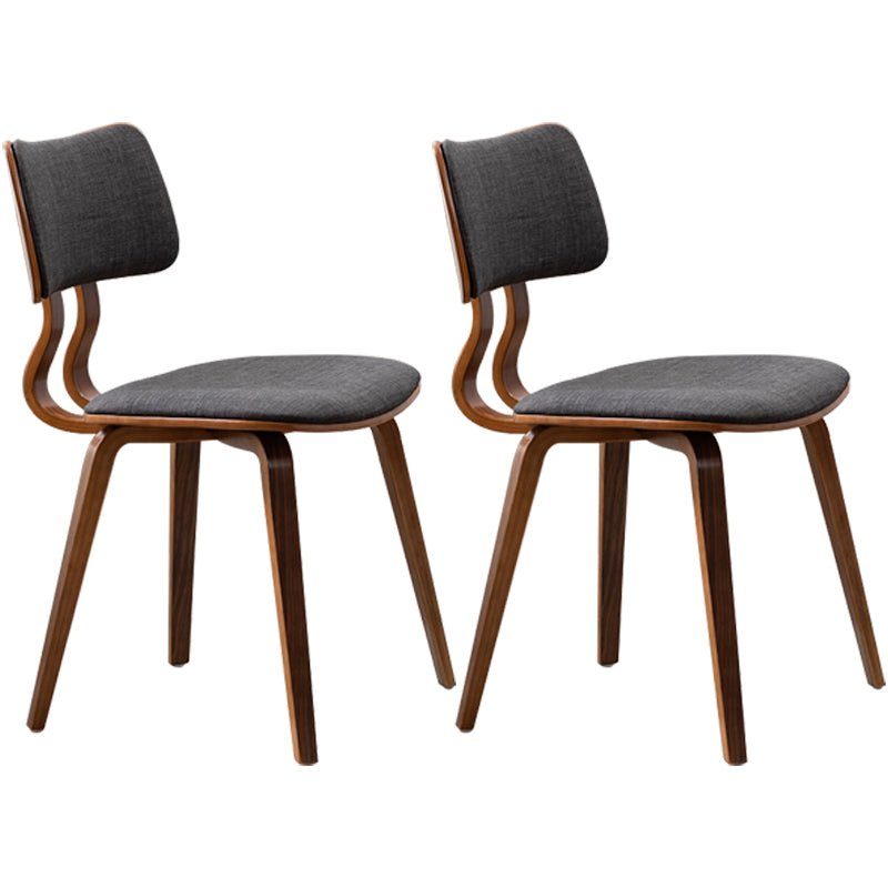 Chaise d'appoint contemporaine à la maison, chaise de salle à manger en bois rembourrée à dossier ouvert