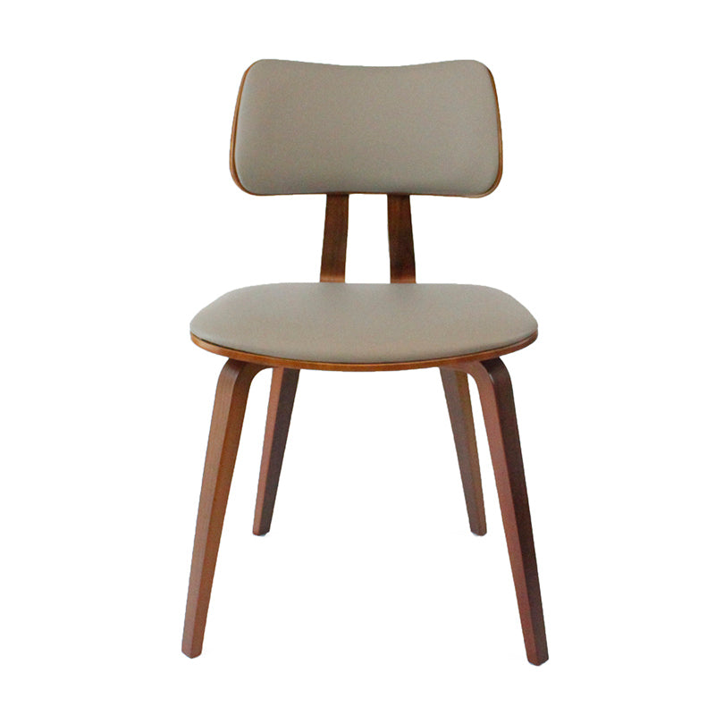 Chaise d'appoint contemporaine à la maison, chaise de salle à manger en bois rembourrée à dossier ouvert