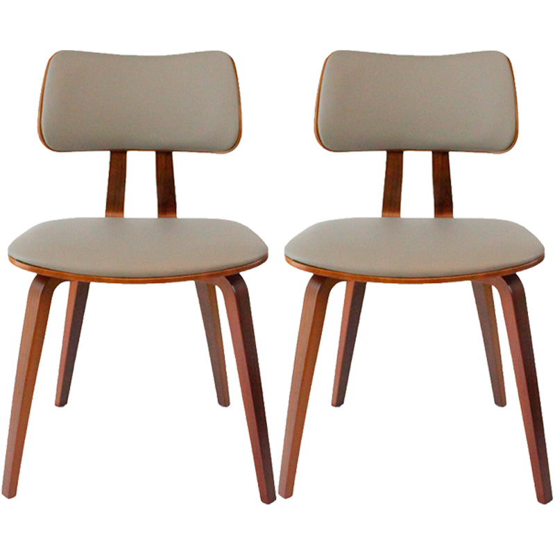 Chaise d'appoint contemporaine à la maison, chaise de salle à manger en bois rembourrée à dossier ouvert