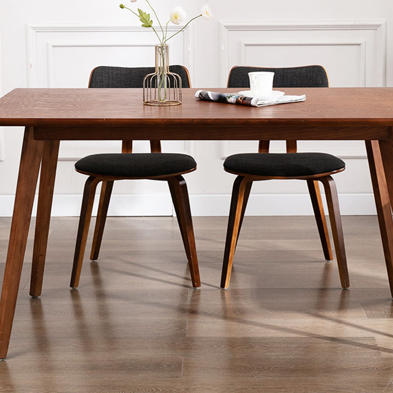 Chaise d'appoint contemporaine à la maison, chaise de salle à manger en bois rembourrée à dossier ouvert