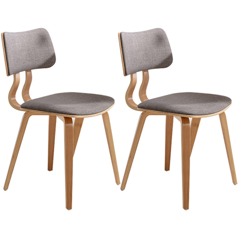 Chaise d'appoint contemporaine à la maison, chaise de salle à manger en bois rembourrée à dossier ouvert