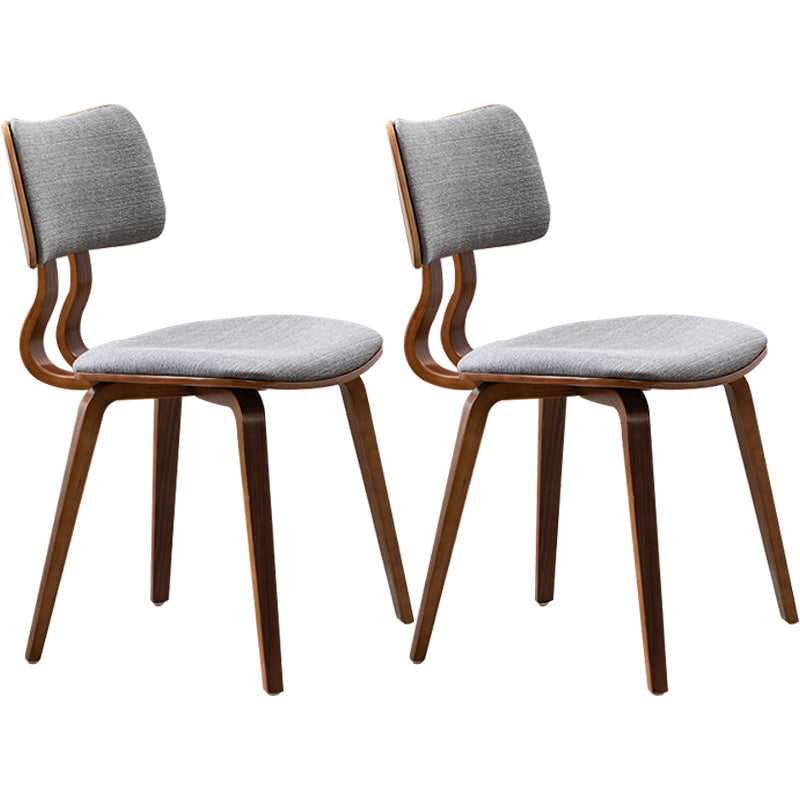 Chaise d'appoint contemporaine à la maison, chaise de salle à manger en bois rembourrée à dossier ouvert