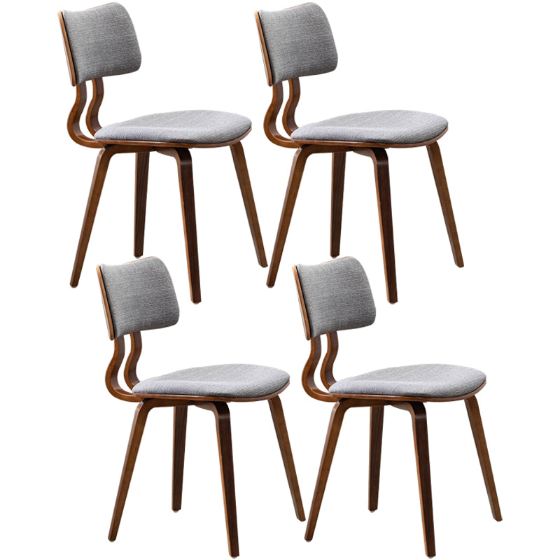 Chaise d'appoint contemporaine à la maison, chaise de salle à manger en bois rembourrée à dossier ouvert