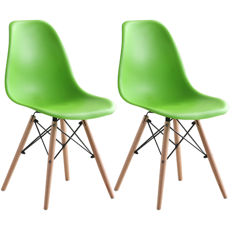 Modern Style Plastic Dining Chair Home Side Solid Back Chair for Kitchen