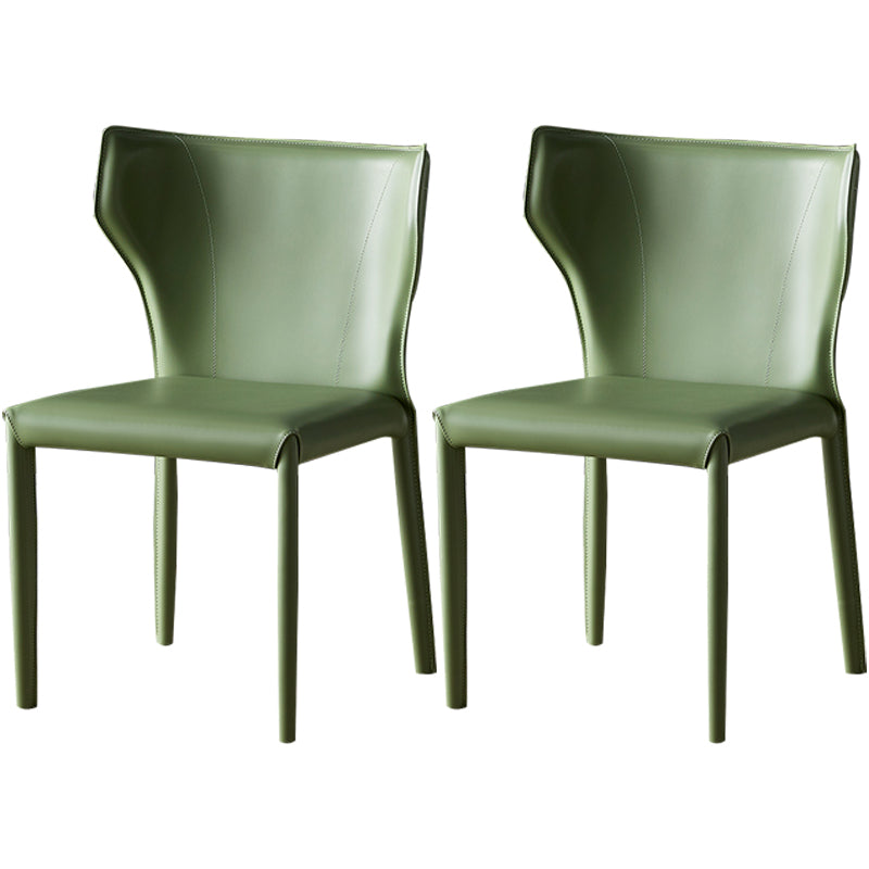 Chaise de salle à manger en cuir de cuisine, chaise d'appoint à oreilles de 32 pouces de hauteur avec 4 pieds en métal