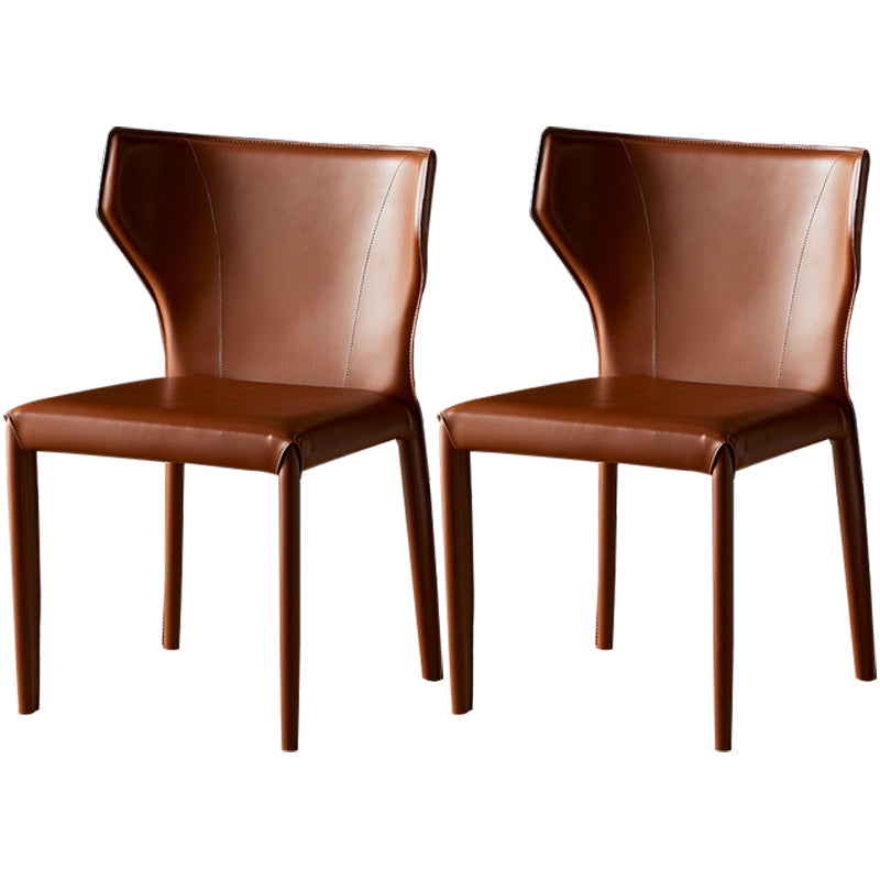 Chaise de salle à manger en cuir de cuisine, chaise d'appoint à oreilles de 32 pouces de hauteur avec 4 pieds en métal