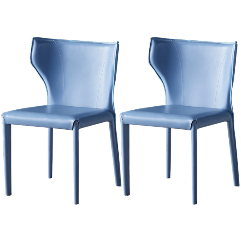 Chaise de salle à manger en cuir de cuisine, chaise d'appoint à oreilles de 32 pouces de hauteur avec 4 pieds en métal