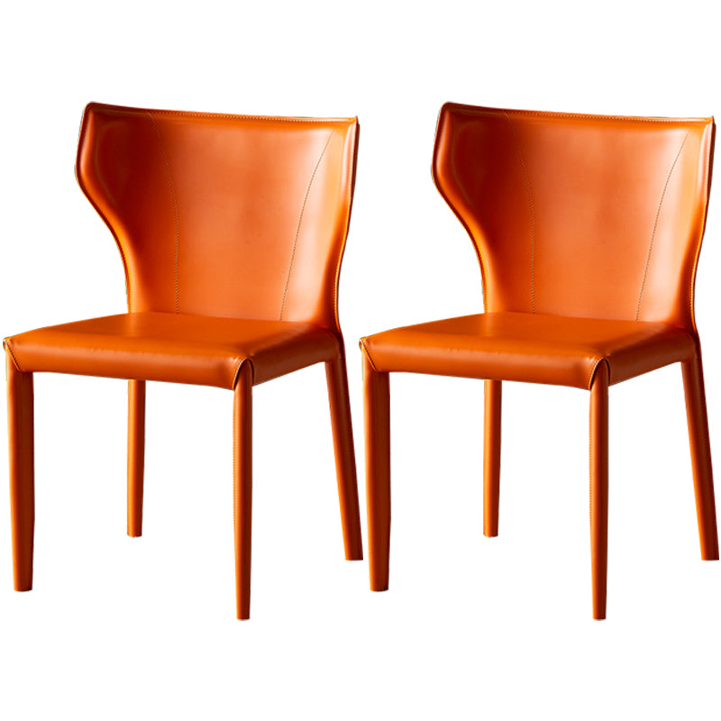 Chaise de salle à manger en cuir de cuisine, chaise d'appoint à oreilles de 32 pouces de hauteur avec 4 pieds en métal