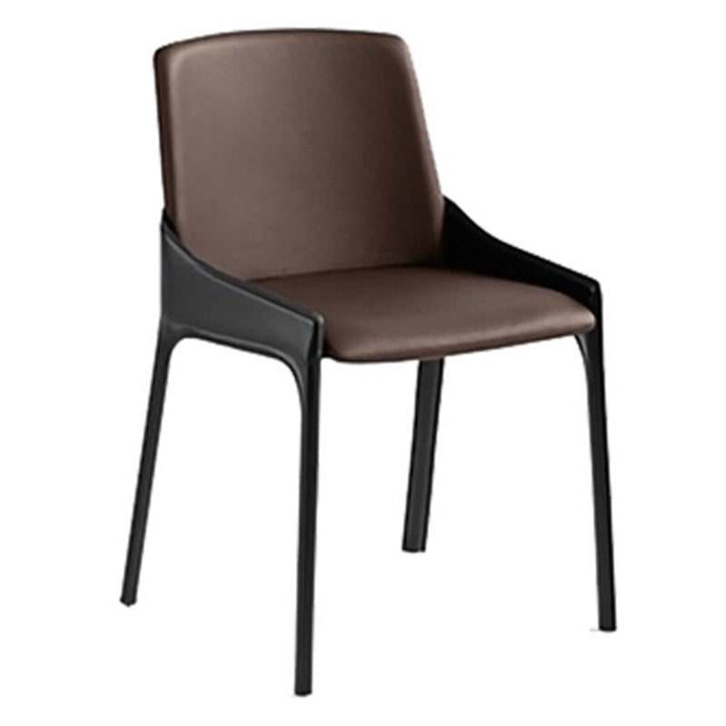 Chaise de salle à manger moderne en métal, chaise d'appoint Parsons de 20 pouces de large pour la cuisine