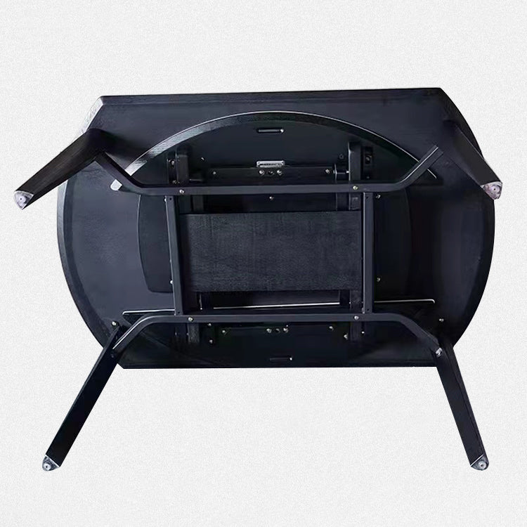 Contemporary Collapsible Sintered Stone Dining Room Table with 4 Solid Wood Legs Kitchen Dining Set