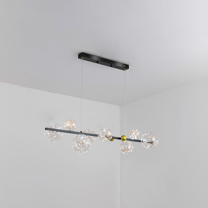 8 Light Globe Chandelier Lighting Modern Island Lighting Metal Island Light Fixture