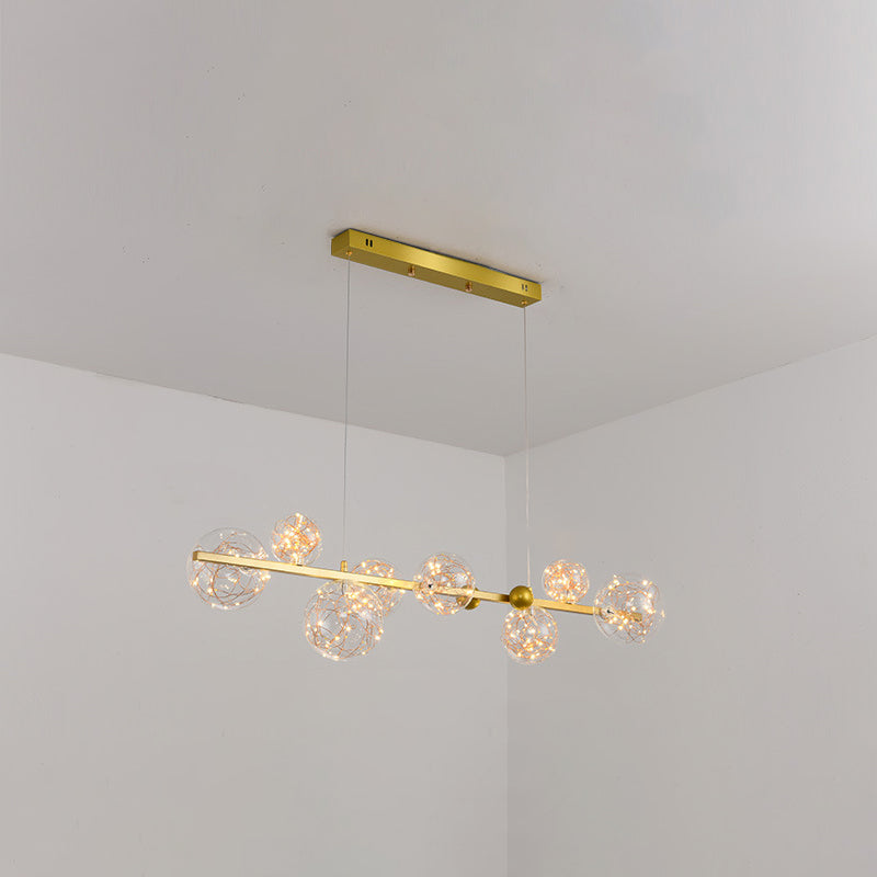 8 Light Globe Chandelier Lighting Modern Island Lighting Metal Island Light Fixture