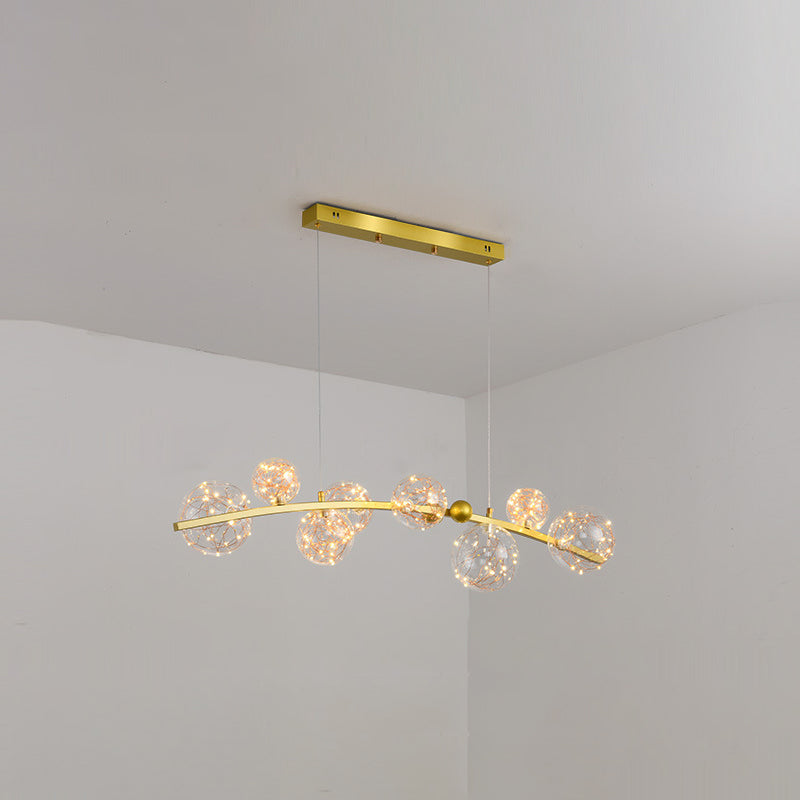 8 Light Globe Chandelier Lighting Modern Island Lighting Metal Island Light Fixture