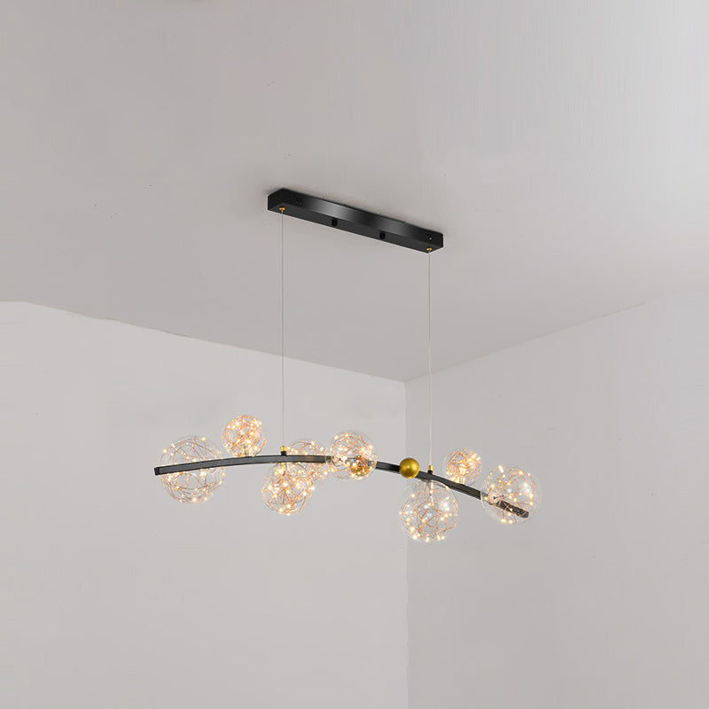 8 Light Globe Chandelier Lighting Modern Island Lighting Metal Island Light Fixture