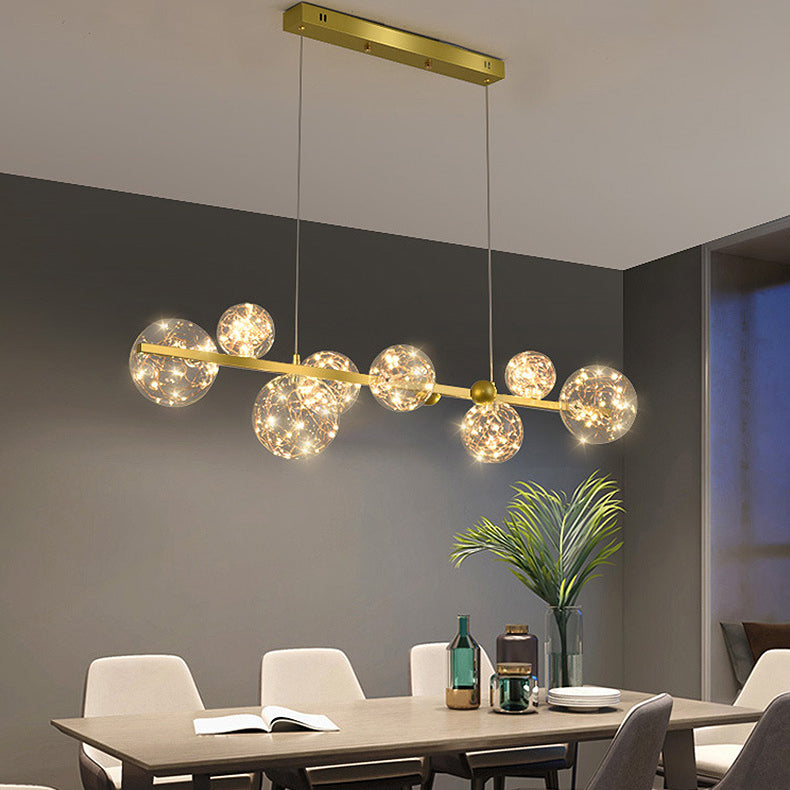 8 Light Globe Chandelier Lighting Modern Island Lighting Metal Island Light Fixture