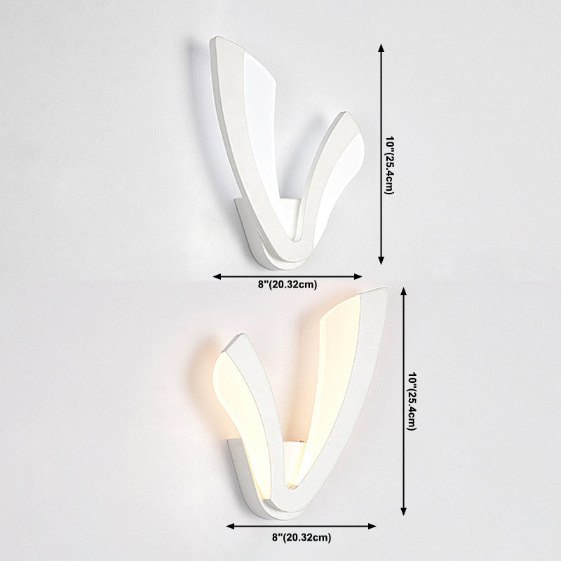 Lampada a parete Minimalista Minimalista Minimalista Sali in ferro battuto Sconce da parete con ombra acrilica