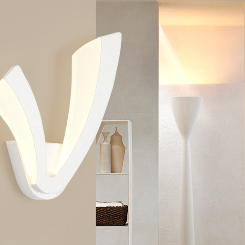 Lampada a parete Minimalista Minimalista Minimalista Sali in ferro battuto Sconce da parete con ombra acrilica