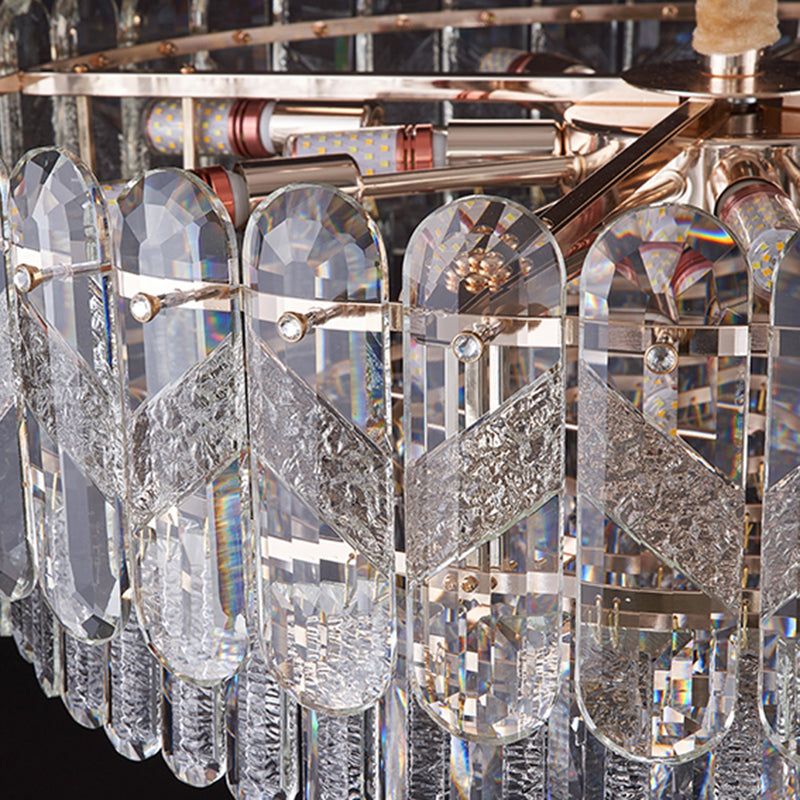 Large Modern Circular Chandelier Crystal Chandelier Lighting Fixtures for Living Room