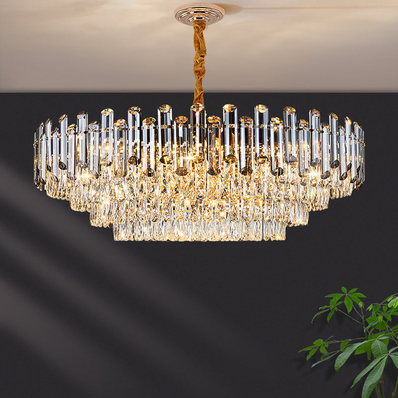 Modern Circular Chandelier Crystal Chandelier Lighting Fixtures For Dining Room