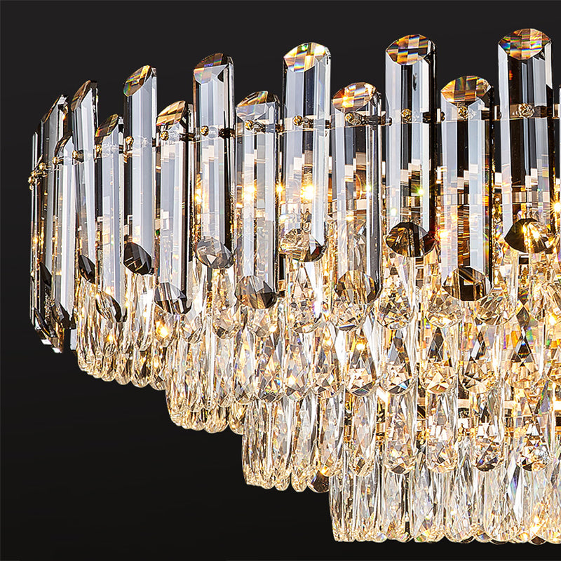 Modern Circular Chandelier Crystal Chandelier Lighting Fixtures For Dining Room