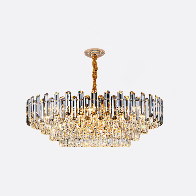 Modern Circular Chandelier Crystal Chandelier Lighting Fixtures For Dining Room