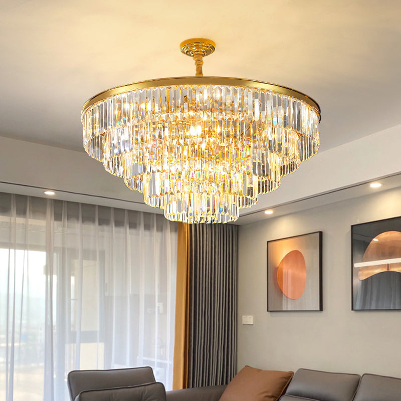 Modern Geometric Chandelier Lights Crystal Chandelier Lighting Fixtures for Living Room