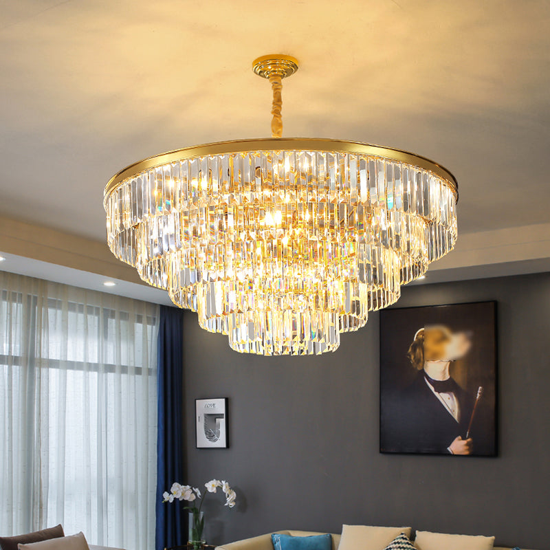 Modern Geometric Chandelier Lights Crystal Chandelier Lighting Fixtures for Living Room