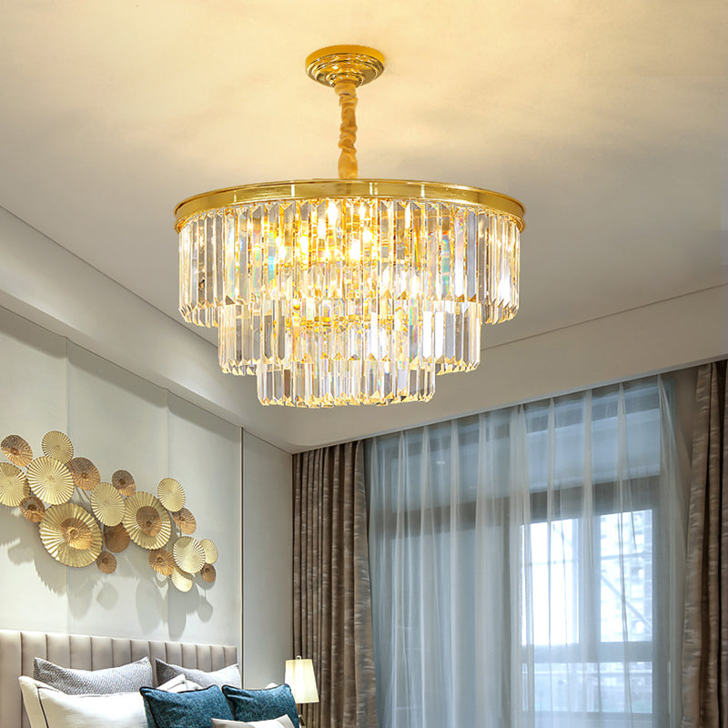 Modern Geometric Chandelier Lights Crystal Chandelier Lighting Fixtures for Living Room