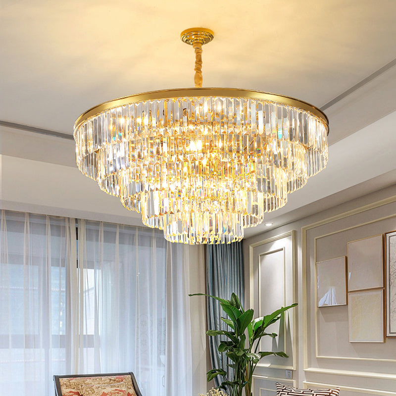 Modern Geometric Chandelier Lights Crystal Chandelier Lighting Fixtures for Living Room
