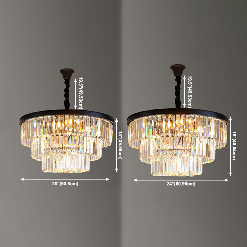 Modern Geometric Chandelier Lights Crystal Chandelier Lighting Fixtures for Living Room