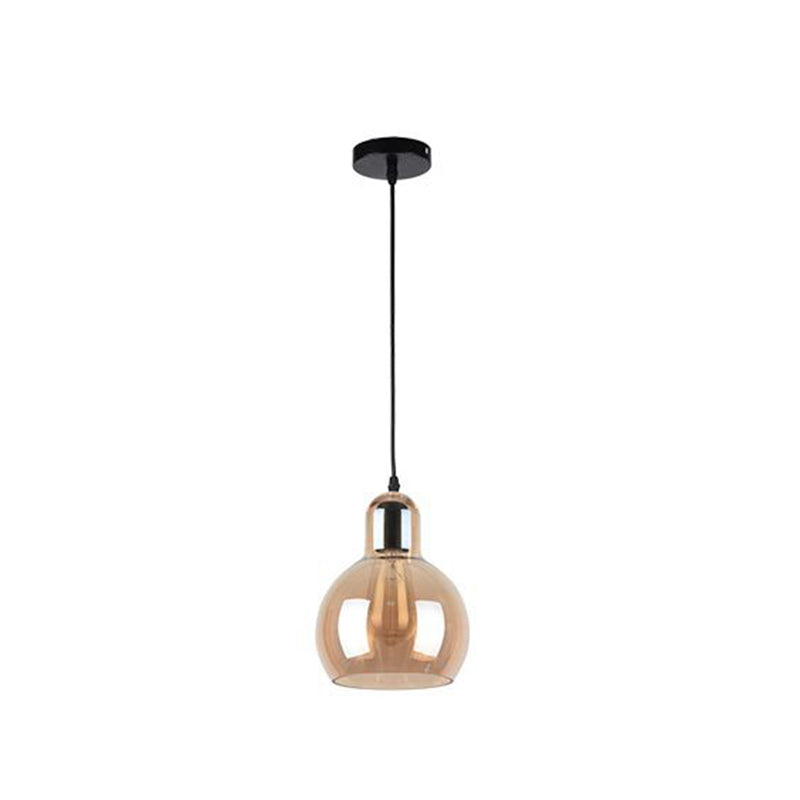 Glass Black Pendant Light in Modern Creative Style Aluminium Globe Hanging Lamp for Interior Spaces
