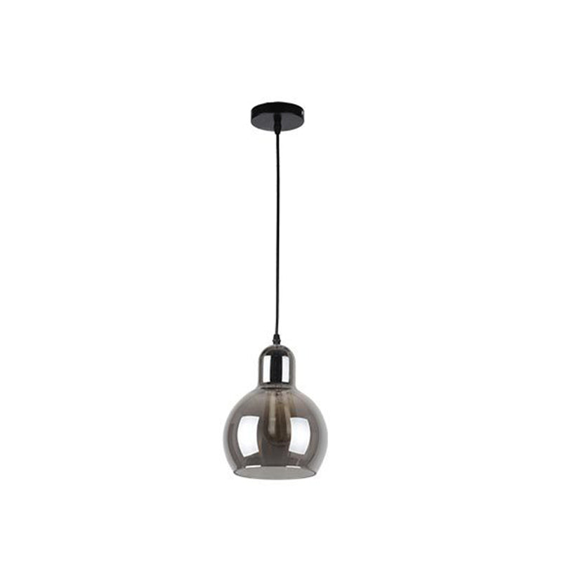 Glass Black Pendant Light in Modern Creative Style Aluminium Globe Hanging Lamp for Interior Spaces
