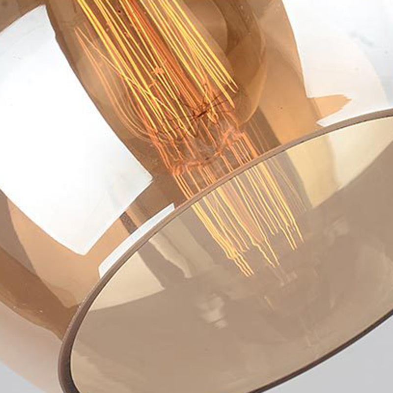 Glass Black Pendant Light in Modern Creative Style Aluminium Globe Hanging Lamp for Interior Spaces