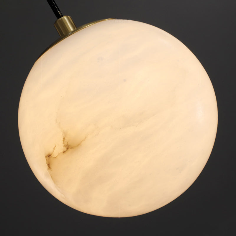 Nordic Brick Shade Pendant Light, Minimalist Marble Hanging Light in White