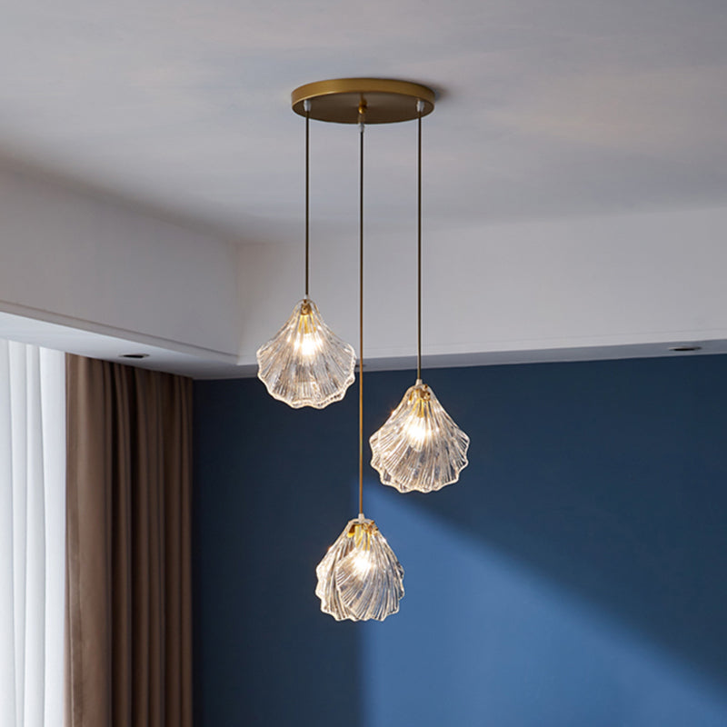 Luxe helder glazen cluster hanglampje, minimalistische 3-lichts multi-hangende plafondlamp met multi-hangende plafond