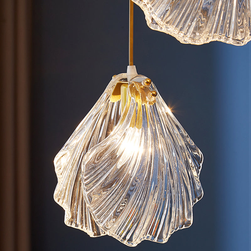 Luxe helder glazen cluster hanglampje, minimalistische 3-lichts multi-hangende plafondlamp met multi-hangende plafond