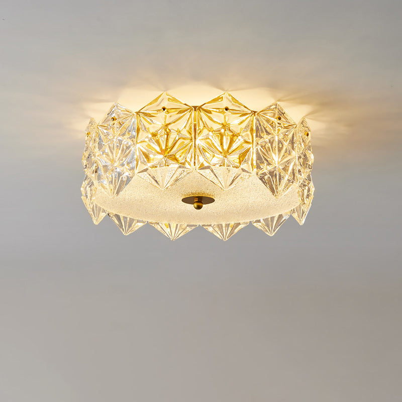 Lustre de salon en cristal encastré transparent moderne