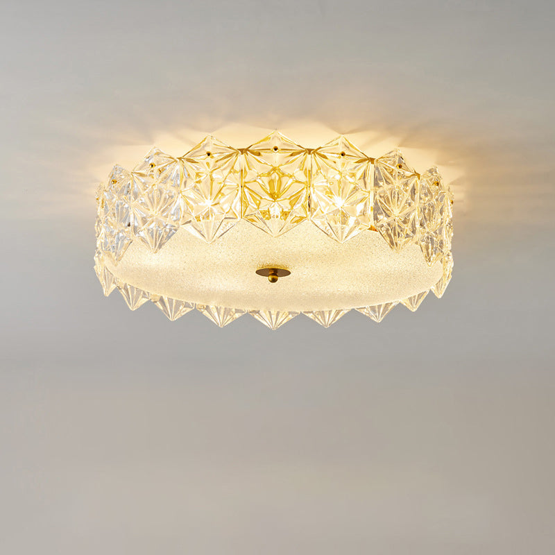 Lustre de salon en cristal encastré transparent moderne