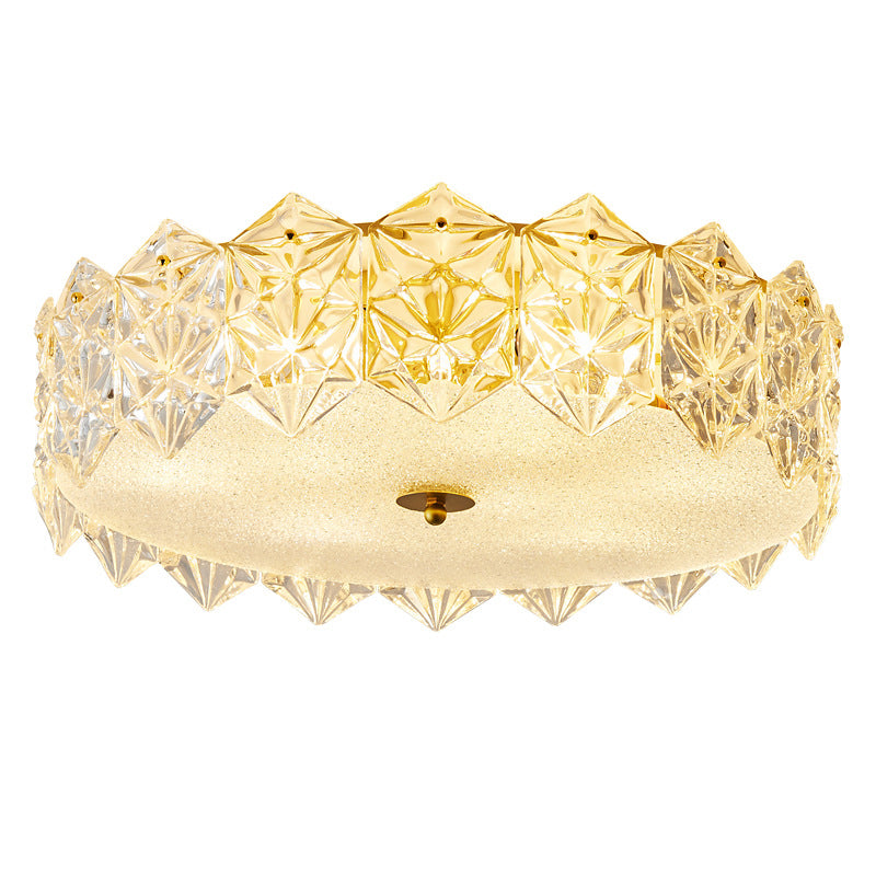 Lustre de salon en cristal encastré transparent moderne