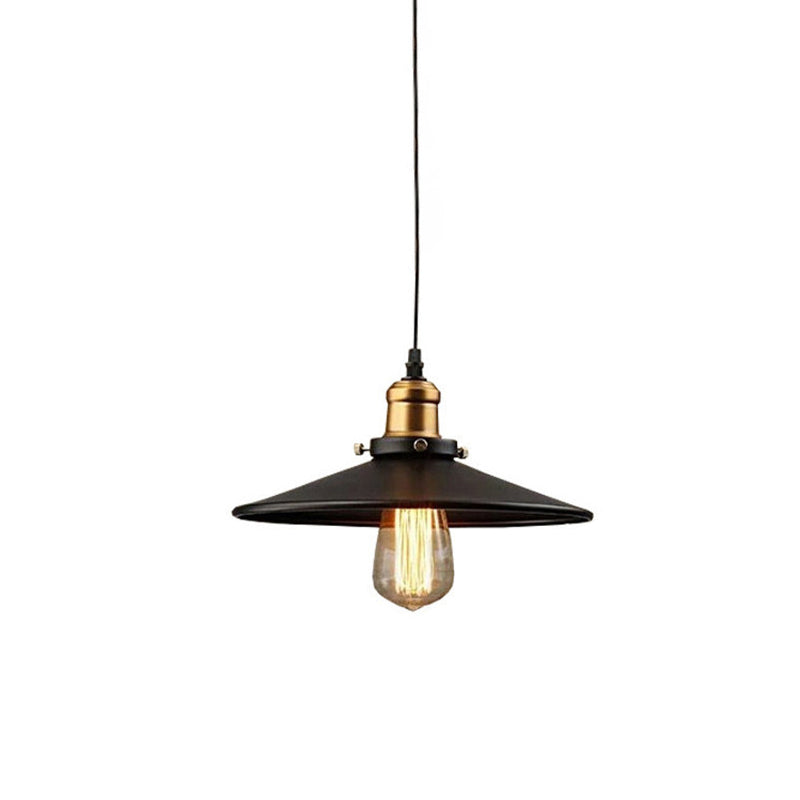 Industrial Simplicity Hanging Light Fixture with Metal Shade for Drawing Room Coffee Shop