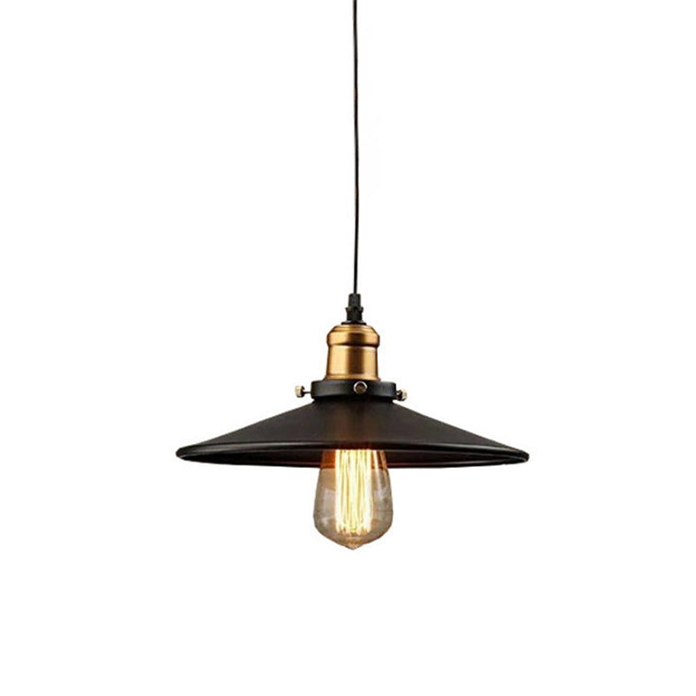 Industrial Simplicity Hanging Light Fixture with Metal Shade for Drawing Room Coffee Shop
