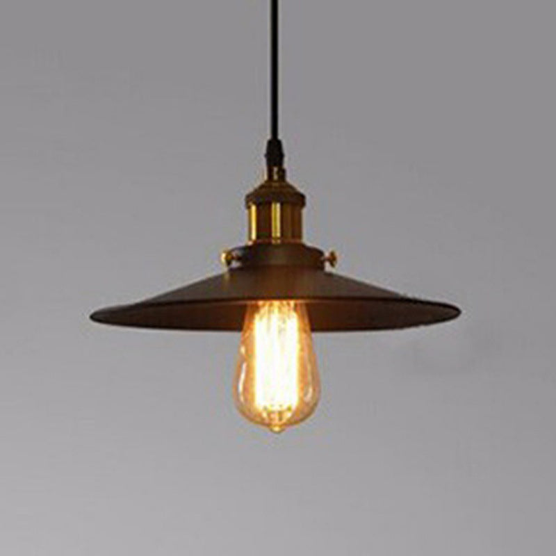 Industrial Simplicity Hanging Light Fixture with Metal Shade for Drawing Room Coffee Shop