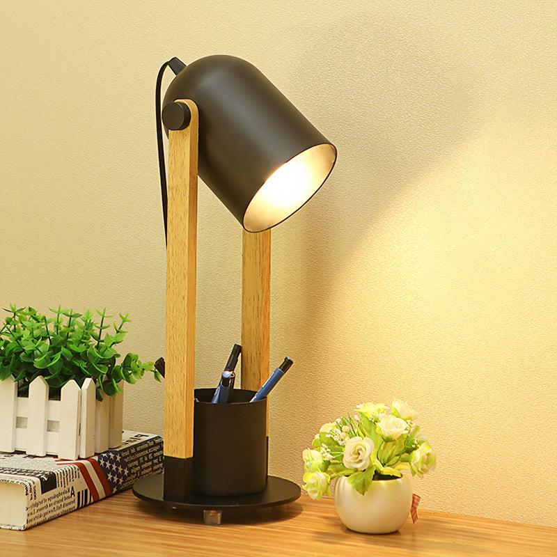 Macaron Simplicity Bell Lampada da tavolo Lampada metallizzata per camera da letto con supporto a penna