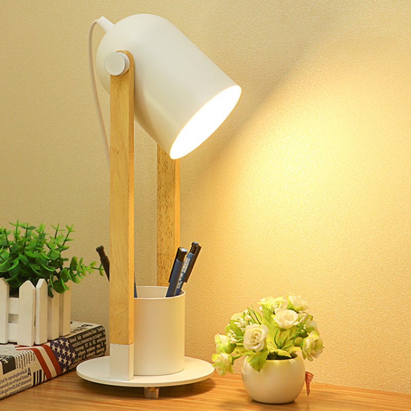 Macaron Simplicity Bell Lampada da tavolo Lampada metallizzata per camera da letto con supporto a penna