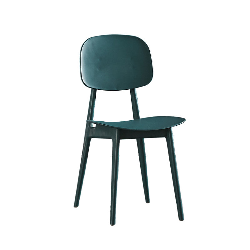 Plastic Scandinavian Dining Room Chair Matte Finish Open Back Dining Side Chair