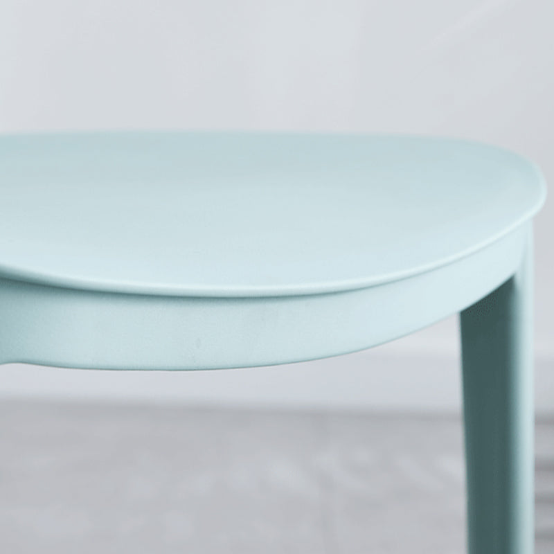 Plastic Scandinavian Dining Room Chair Matte Finish Open Back Dining Side Chair