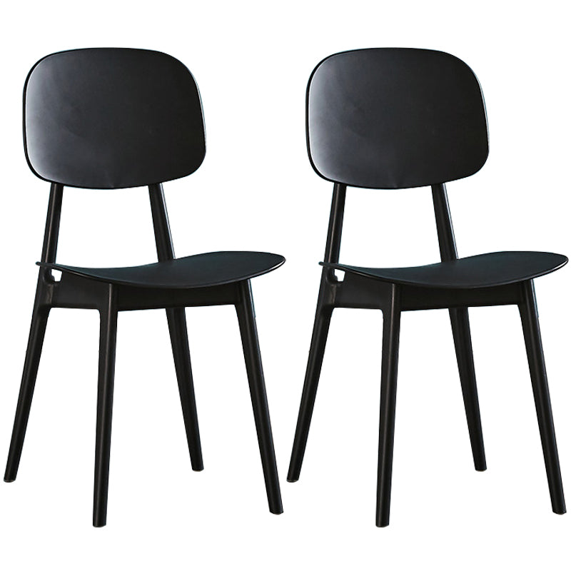 Plastic Scandinavian Dining Room Chair Matte Finish Open Back Dining Side Chair