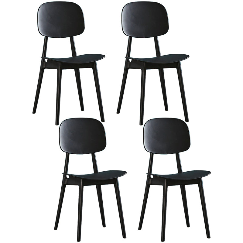 Plastic Scandinavian Dining Room Chair Matte Finish Open Back Dining Side Chair