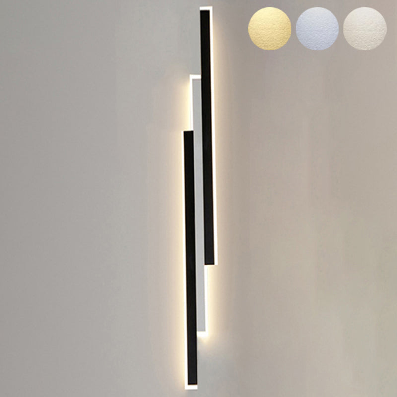 3 leichte lineare Wandleuchten moderne Wandleuchte Metallwandleuchten in Schwarz und Weiß