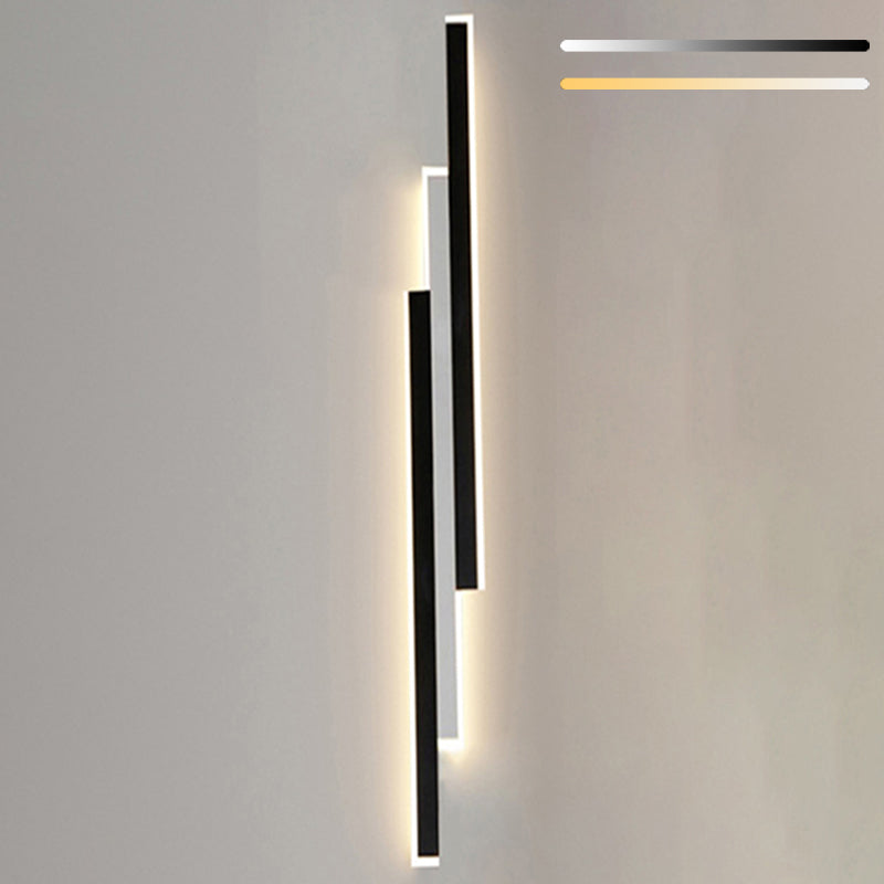 3 leichte lineare Wandleuchten moderne Wandleuchte Metallwandleuchten in Schwarz und Weiß